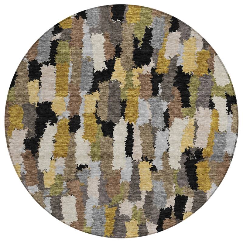 Machine Washable Indoor/ Outdoor Contemporary Stacks Chantille Rug