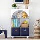 preview thumbnail 12 of 14, Kids Curve Appeal 23 in. 4 Cubby Bookcase – White with Optional Bins