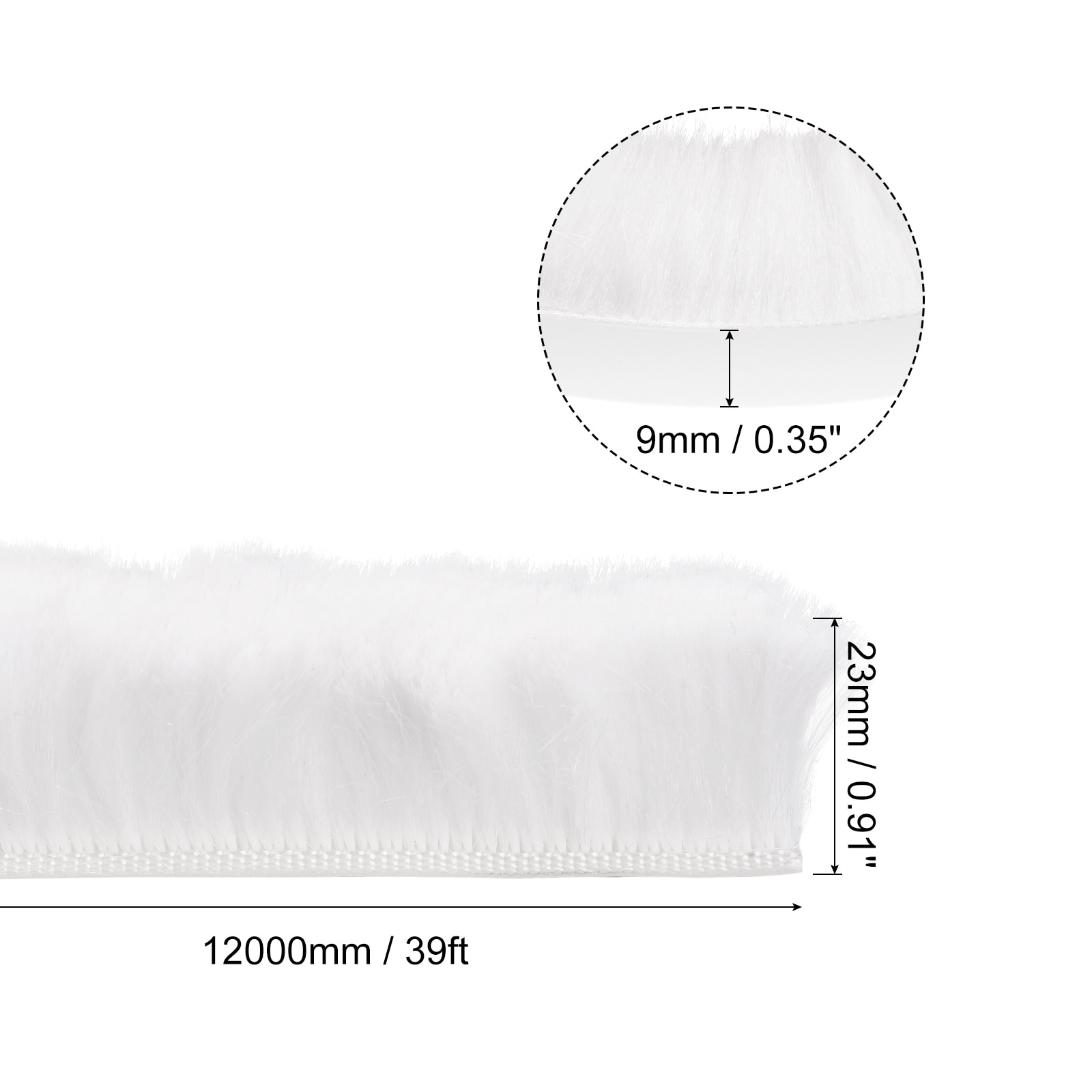Weather Stripping Brush, Self-Adhesive Seal Weatherstrip Sweep