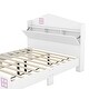 preview thumbnail 20 of 20, Wooden Full Size House Bed with Storage Headboard ,Kids Bed with Storage Shelf,Grey