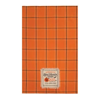 Halloween Tavern Plaid Towel