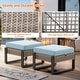 preview thumbnail 20 of 19, Cozywor 2-Piece Wicker Outdoor Patio Ottoman with Steel Frame and Cushions