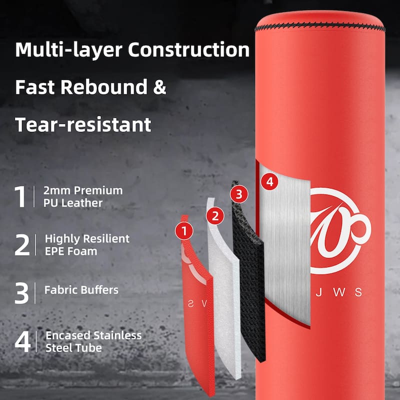 Punching Bag with Stand Heavy Boxing Bag Freestanding with Suction Cup for Adult Kids