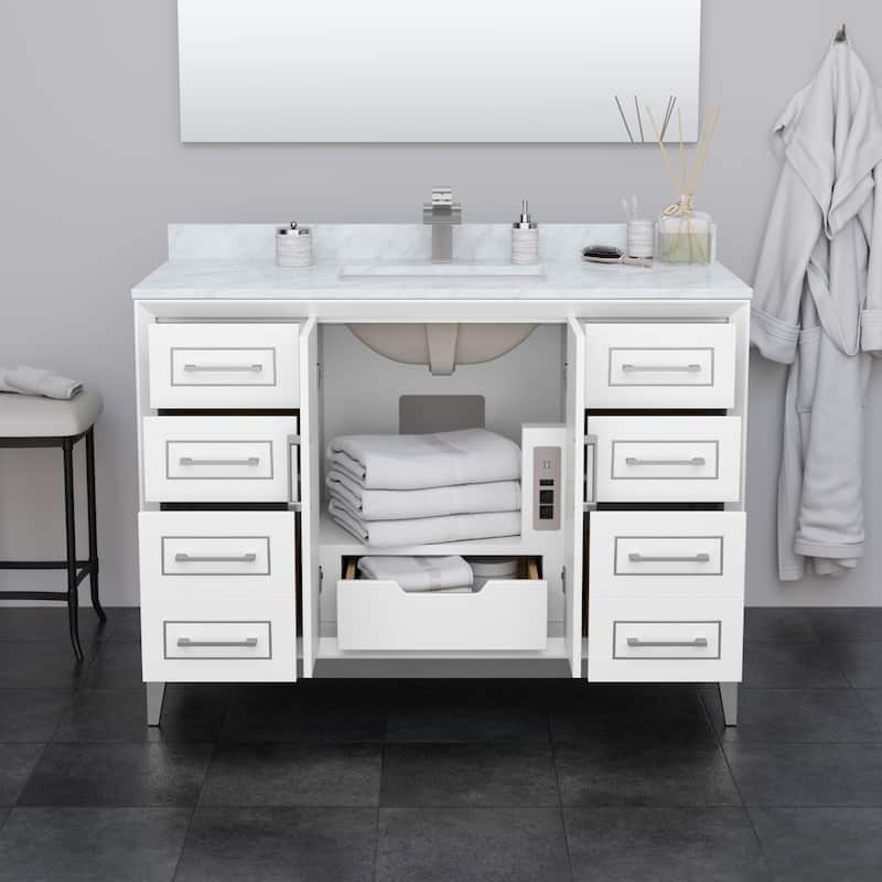 Marlena 48-Inch Single Vanity Set, Cultured Marble Top