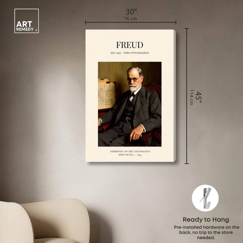 Father of Psychoanalysis Canvas by Art Remedy, Gallery Wrapped