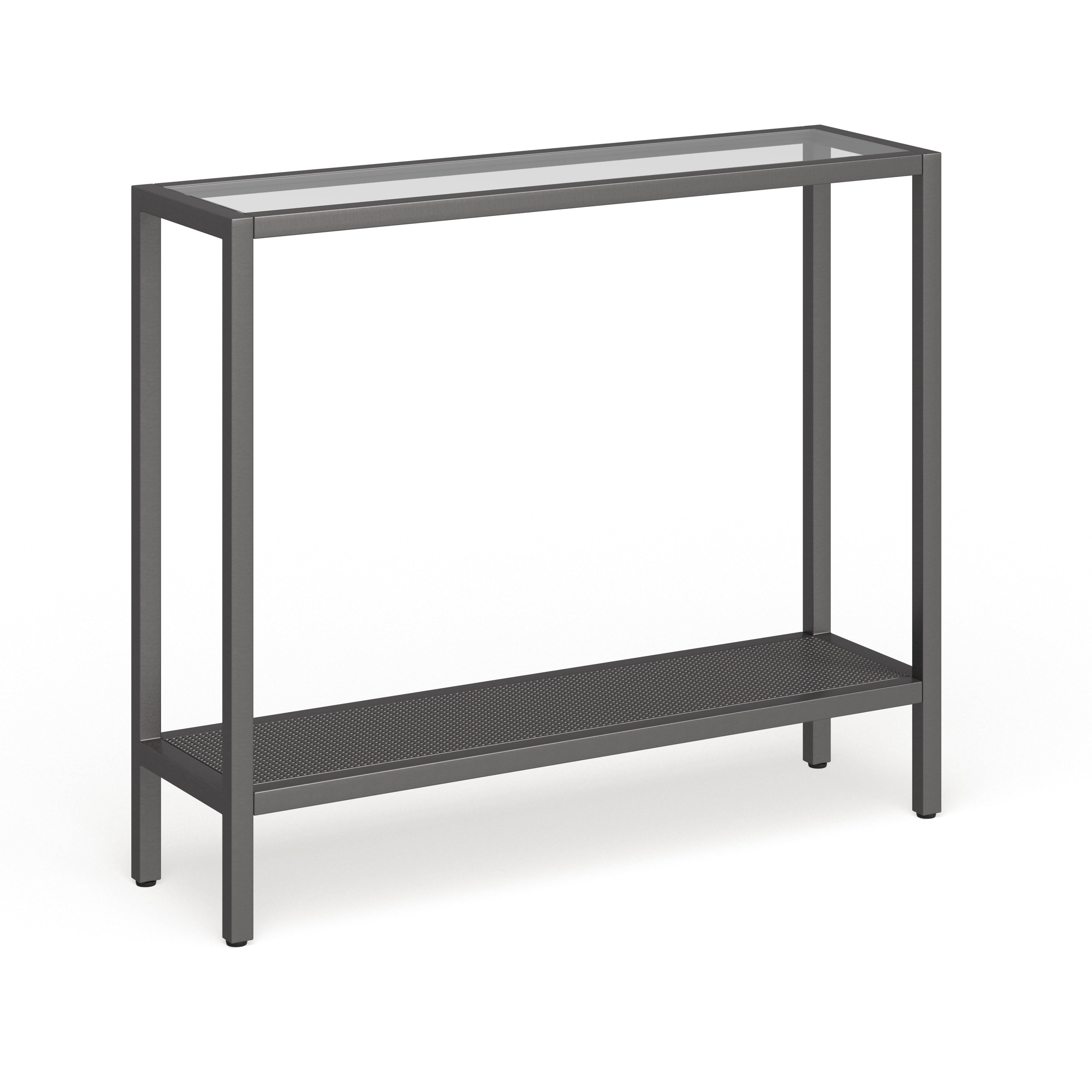 Mainstays tempered glass and metal console sales table collection