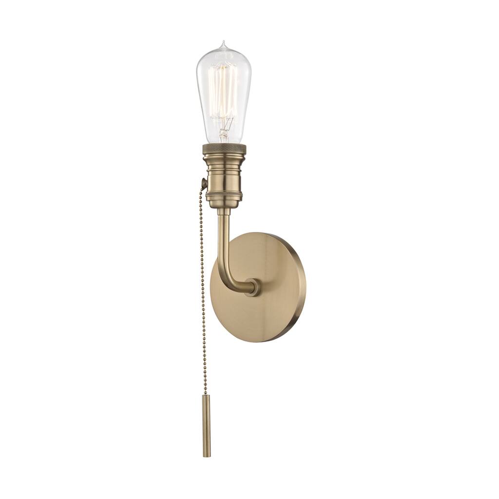 Mitzi by Hudson Valley Lexi 1-light Aged Brass ADA Wall Sconce
