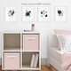 preview thumbnail 3 of 4, Sweet Jojo Designs Navy Blue and Pink Watercolor Floral Wall Art Prints (Set of 4) - Blush Green White Shabby Chic Rose Flower