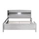 preview thumbnail 7 of 10, Classic Full Size Platform Kids Bed Frame with LED Light, Multi-functional Storage Headboard and Safety Guardrail, Antique Grey