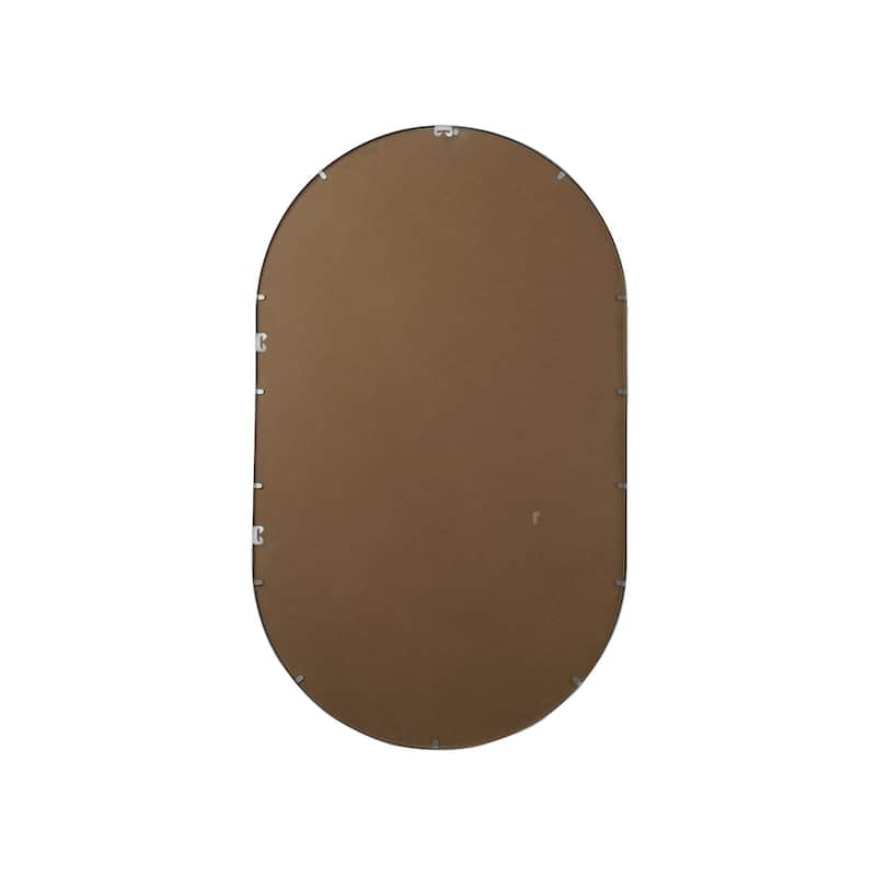 Indigo Home Metal Frame Oval Mirror 36x60 Inch