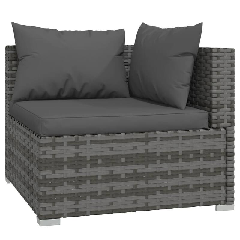 vidaXL Patio Sofa Sectional Sofa Couch Loveseat Outdoor Armchair Poly Rattan