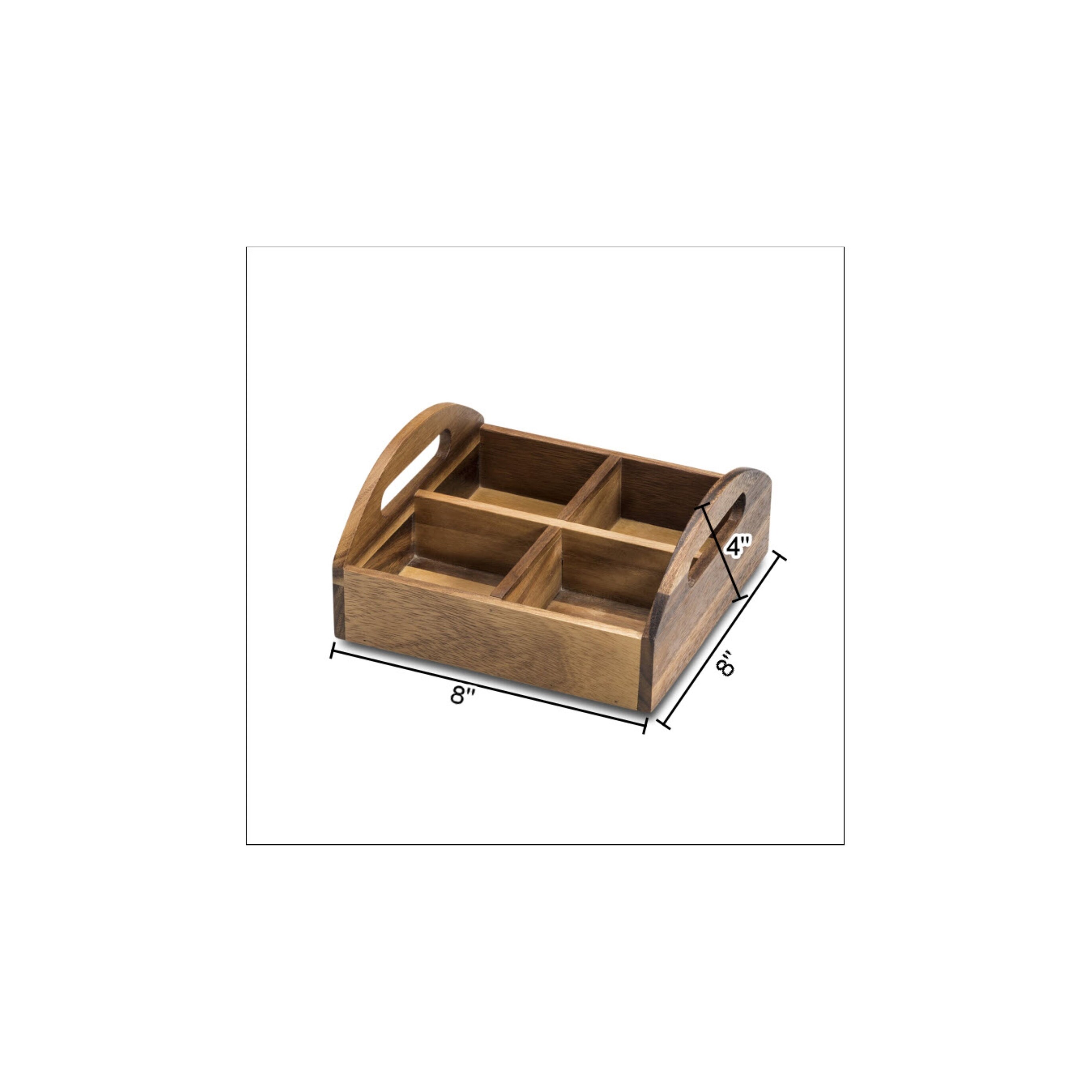 Acacia Wood 4 Compartment Snack Tray - On Sale - Bed Bath & Beyond -  35140700