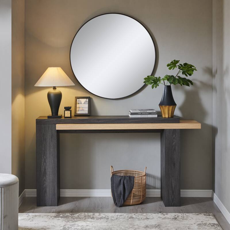 Modern Entryway Table, Wood Sofa Table Behind The Couch, Narrow Table