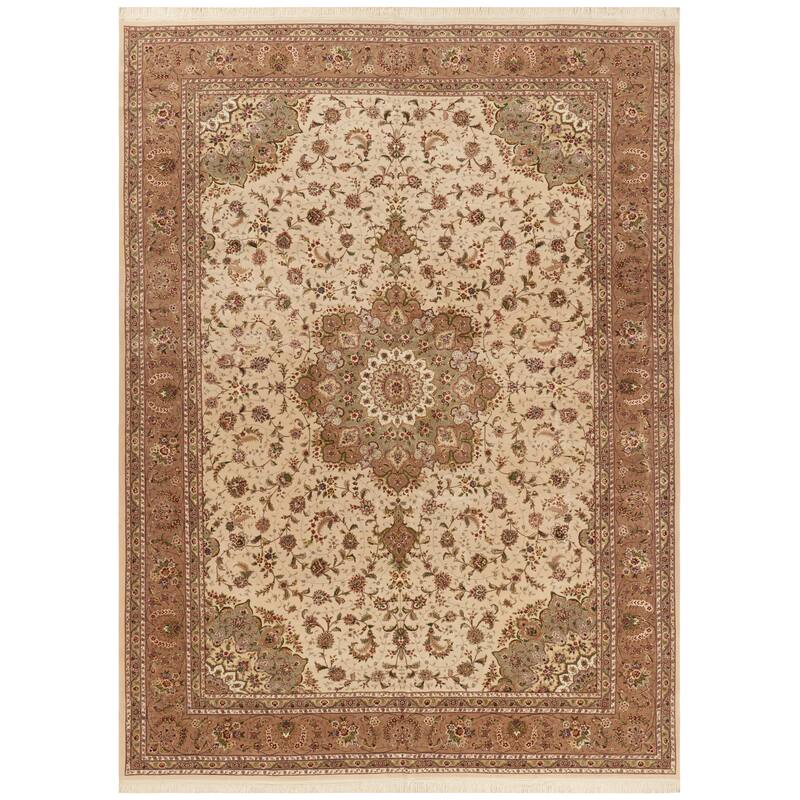 SAFAVIEH Couture Hand-knotted Tabriz Floral Pantxika Traditional Oriental Wool