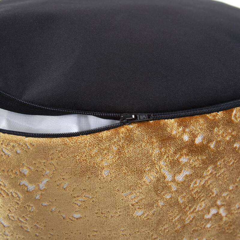 Allan Andrews Round Tall Pouf Pasini Gold