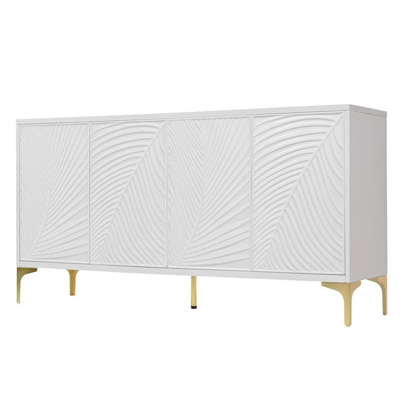 4-Door Sideboard with Adjustable Shelves,Multi-Functional Storage Cabinet for Home Organization