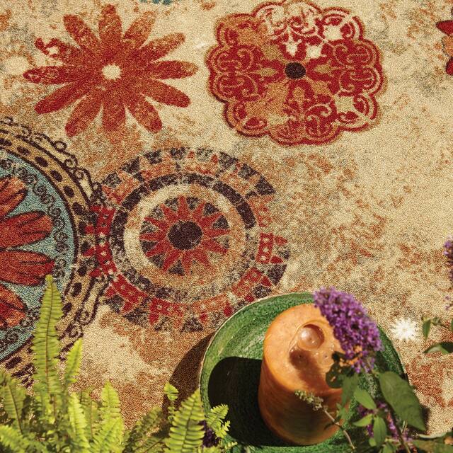 Mohawk Home Alexa Floral Medallion Area Rug