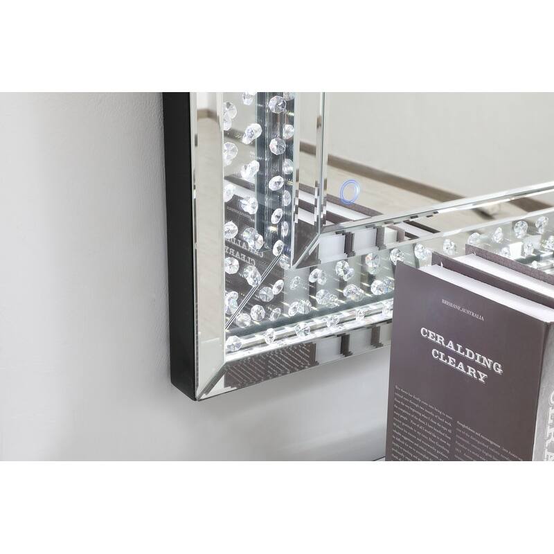 River LED Crystal Mirror - Clear