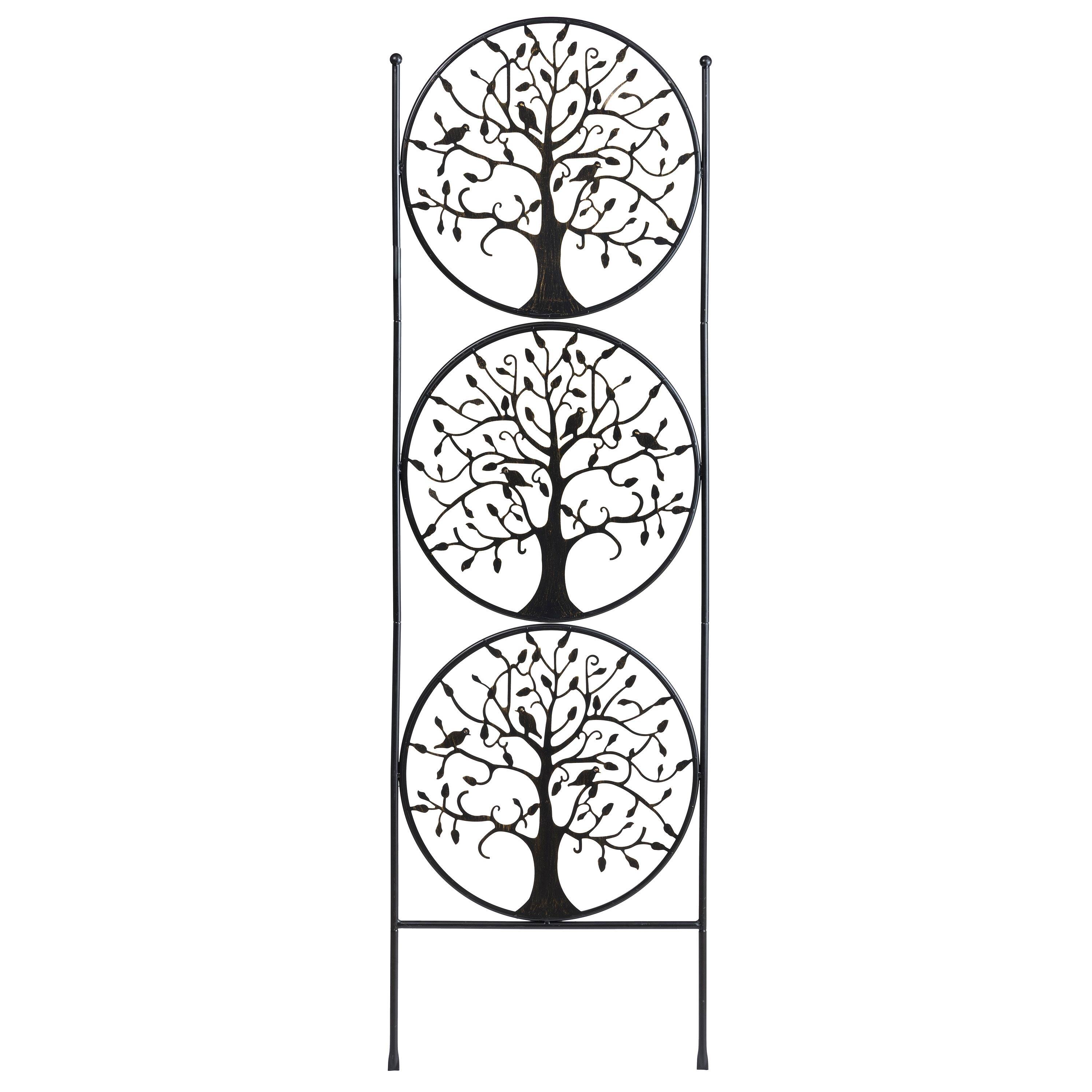 80 in. Metal Tree of Life Trio Trellis