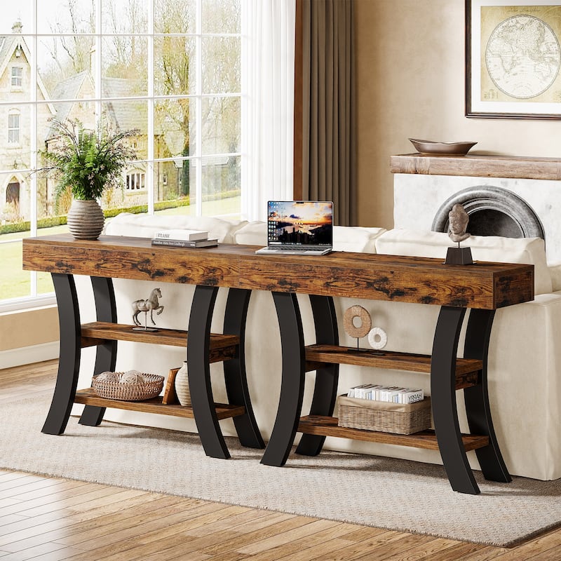 41-Inch Small Console Table with Curved Frame