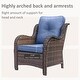 preview thumbnail 73 of 78, High Back Brown Wicker Outdoor Patio Conversation Sets with Swivel Chairs