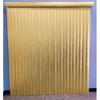 BlindDen Gold Infinity Textured Vinyl Vertical Blind, CORDLESS