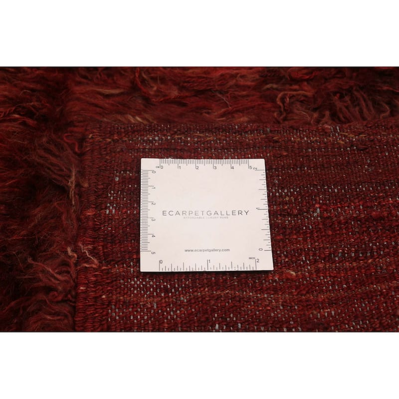 ECARPETGALLERY Hand-knotted Marrakech Red Wool Rug - 4'0 x 5'9