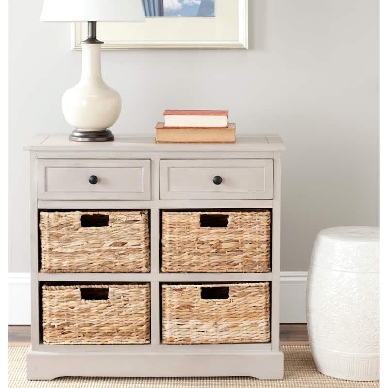 SAFAVIEH Ardelia 6-Drawer Grey Storage Unit (Fully Assembled) - 29.9 x 13 x 26 - 30Wx13Dx26H