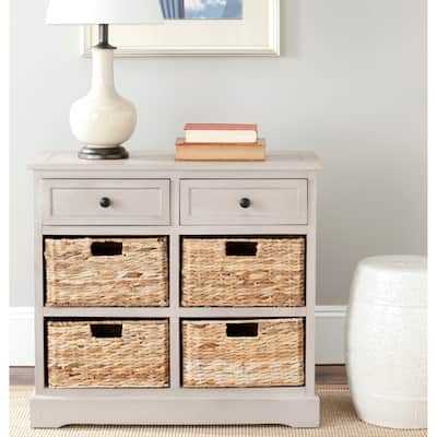 SAFAVIEH Ardelia 6-Drawer Grey Storage Unit (Fully Assembled) - 29.9 x 13 x 26 - 30Wx13Dx26H