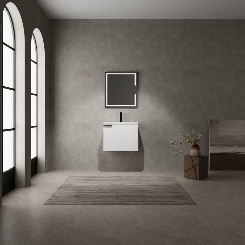 24" Bathroom Vanity Sink Combo with Generous Storage, Modern Oak Cabinet, Soft-Close Doors, and Easy Assembly