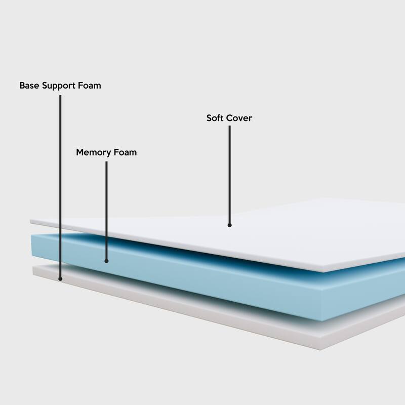Onetan, 14" Folding Bed with Luxurious Memory Foam Mattress, Portable Guest Bed