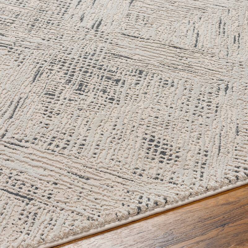 Livabliss Transitional Alder Diamond Washable Area Rug