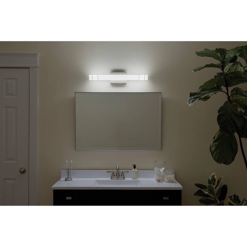 Kichler Lighting Korona Collection 24-inch Brushed Nickel Linear Bath/Vanity Light