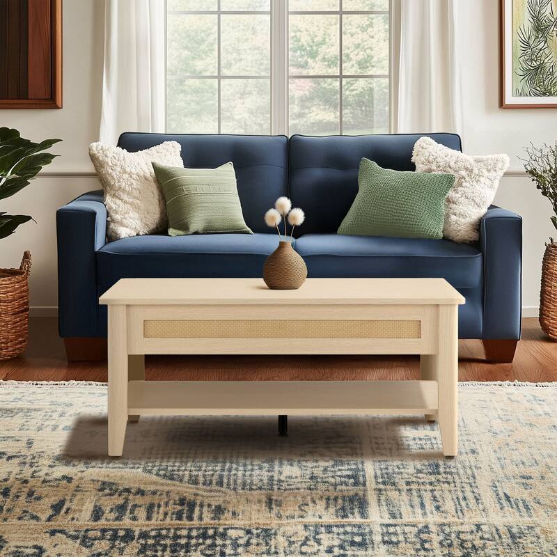 Chelsea Square Lennox Lift-Top Rattan Coffee Table - 19x16