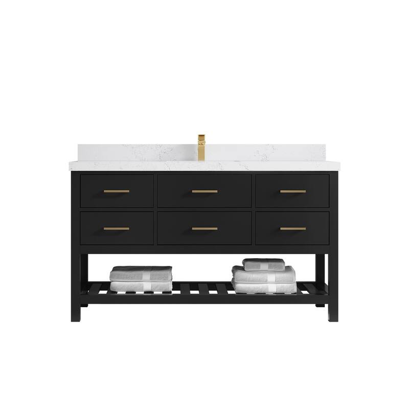 Willow Collections 60 in. W x 22 in. D Parker Single Sink Bathroom Vanity with Countertop