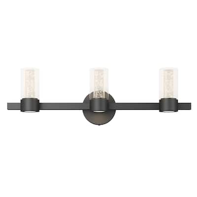 Artika Novello 3-Light Integrated LED Bathroom Vanity Light, Black