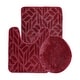 preview thumbnail 6 of 9, Bath Set 3 Piece Anti-Slip Leaf patch Bathroom Mat, Large Contour Mat & Toilet Seat Lid Cover