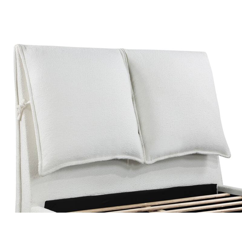 Gwendoline Upholstered Platform Bed White
