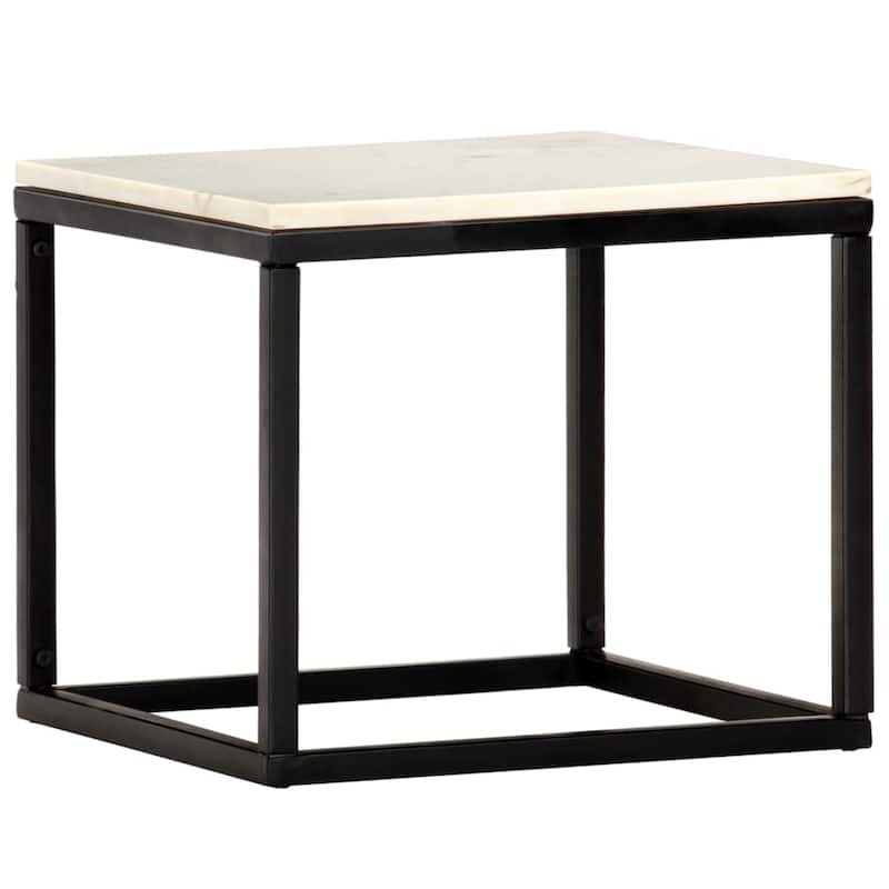 vidaXL Coffee Table End Table Side Sofa Table Real Stone with Marble Texture