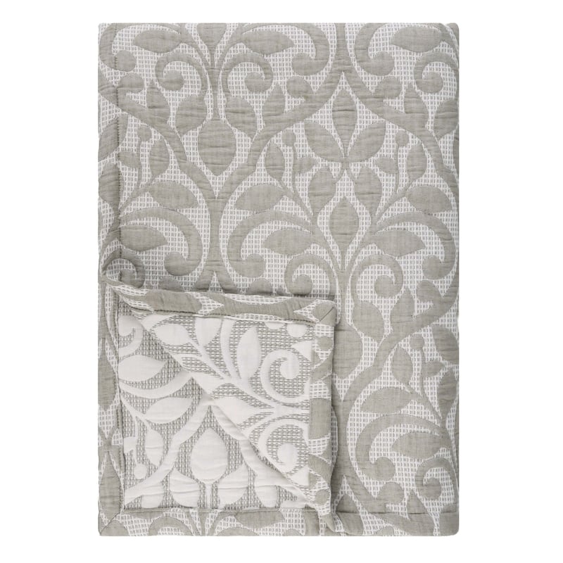 Superior Vineyard Cotton Blend Matelasse Woven Throw Blanket
