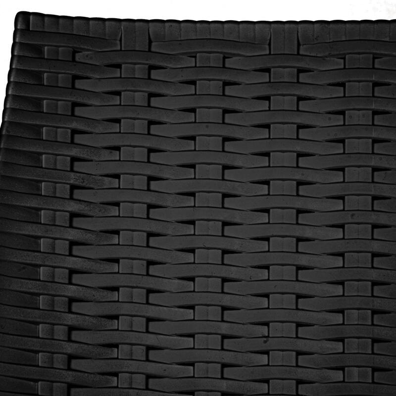 Kent Modern Outdoor Stackable Rattan Style Patio Dining Chair in Weave Design Side Armchair - 35" Height