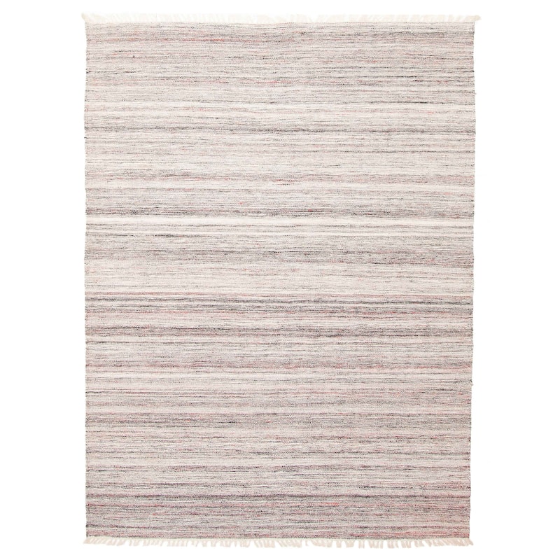 ECARPETGALLERY Flat-Weave Ankara FW Grey Wool Kilim - 5'3 x 7'7 - Grey - 5'3 x 7'7