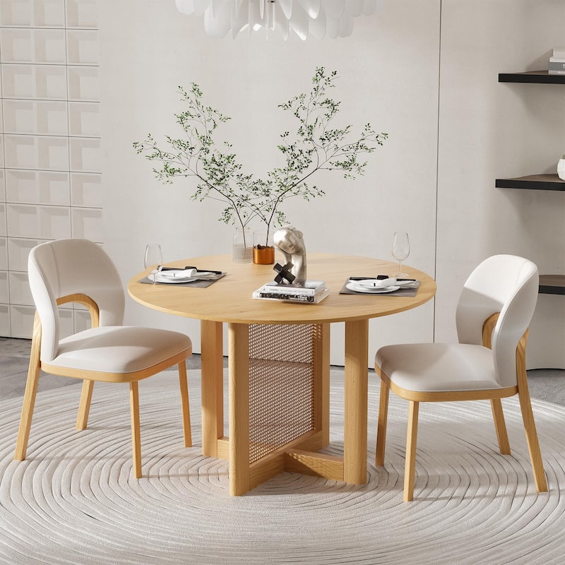 Solid Wood Round Dining Table 4-6 People