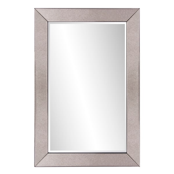 slide 2 of 10, Allan Andrews Smokey Gray Rectangular Framed Wall Mirror 36"H x 24"W