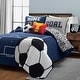 preview thumbnail 11 of 18, Lush Decor Soccer Game Reversible Oversized Kids Quilt Set Navy/Gray - Full - Queen