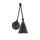 preview thumbnail 9 of 9, Savoy House Morland 16" Tall Wall Sconce with Plug Matte Black