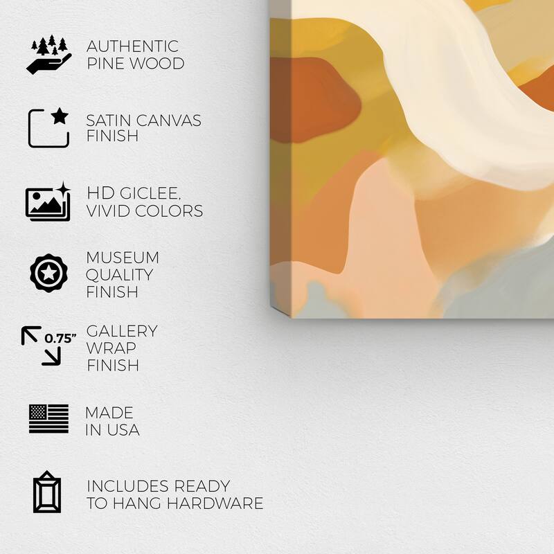 Wynwood Studio Abstract All Spices at One White and Vanilla Modern & Contemporary Wall Art Canvas Print