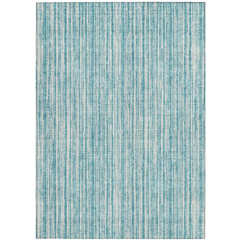 HomeRoots Striped Transitional Rectangle Outdoor Rug