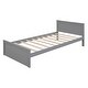 preview thumbnail 11 of 12, Multifunctional Design Loft Bed with Ladder, Wardrobe, Desk and Bookshelves, Full size, Grey