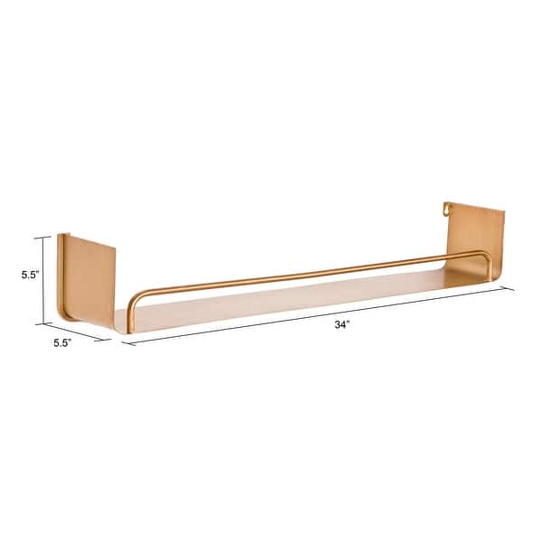 dimension image slide 6 of 8, Carson Carrington Lacktorp Modern Wall Shelf (Set of 2)